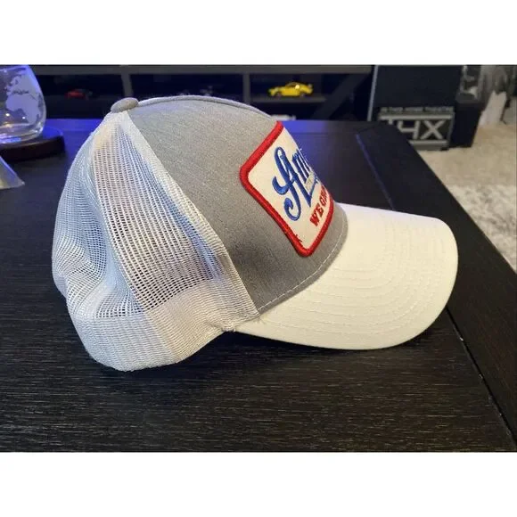 America Est 1776 We Grow Beer‎ Snapback Trucker Hat White And Gray - Picture 5 of 5